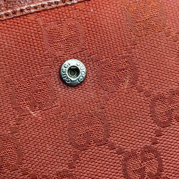 Authentic GUCCI Red Canvas & Leather Long Slim Wallet - Picture 13 of 14